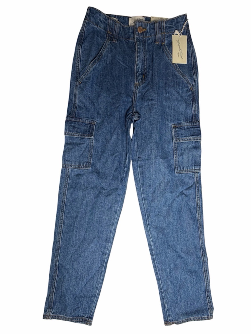 NWT Women’s Universal Thread Boyfriend Jeans Tapered Leg Size 00 REG Slim Hip
